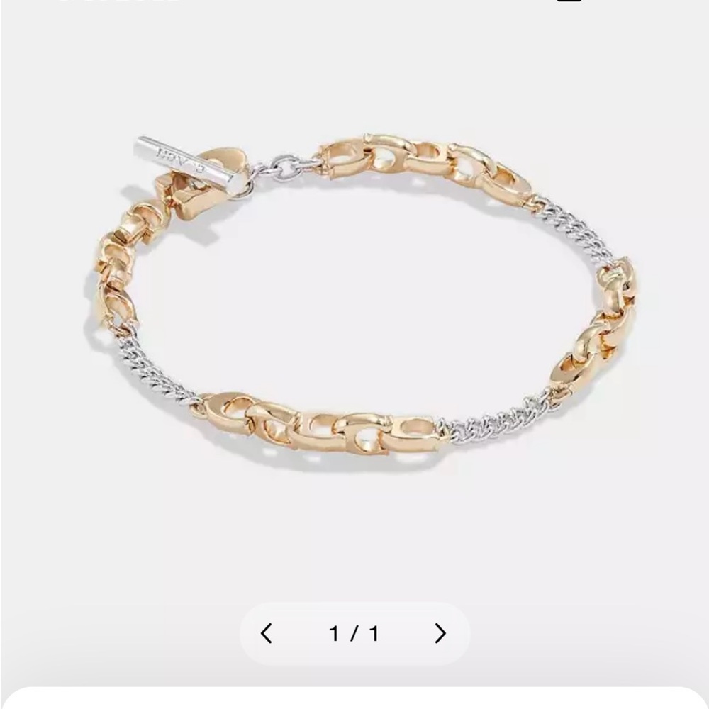Coach Gold and Silver Two-Tone Bracelet
